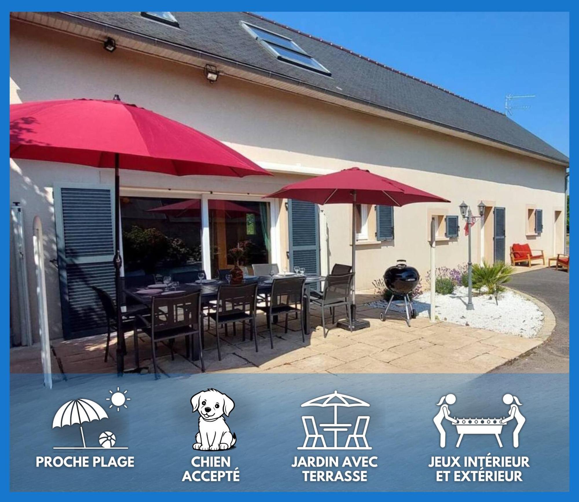 Le So Art, Grande Maison 4 Chambres, Terrain De Petanque, Grand Jardin Clos, Flipper, Babyfoot, Jeux Arcade, Ping Pong,1 Km Mer, Proche Golf, Port En Bessin, Bayeux Et Plages Du Debarquement, Adaptee Enfants Commes Εξωτερικό φωτογραφία